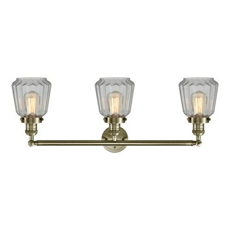 Innovations Lighting 3 Light Vintage Dimmable Led Bathroom Fixture 205-AB-S-G142-LED